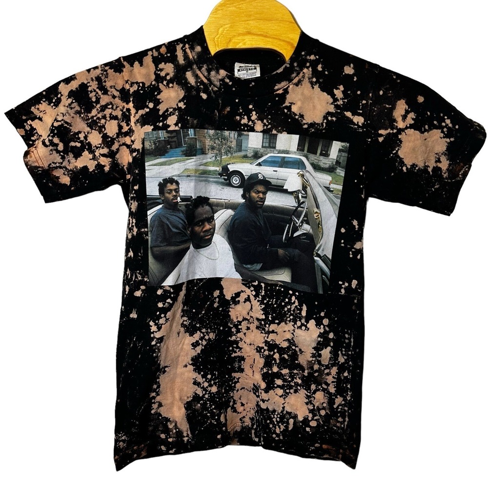Pro Athletic Boyz n the Hood Graphic T-Shirt Small Black Bleach Wash Ice Cube